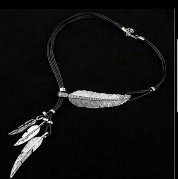 Accessories - Women Necklace Alloy Feather Statement Necklaces P